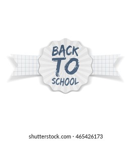 Back to School Banner with white Ribbon
