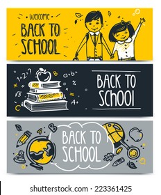 Back to school banners