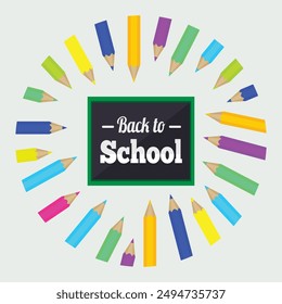 Back to school, beautiful card vector illustration, knowledgeforall	