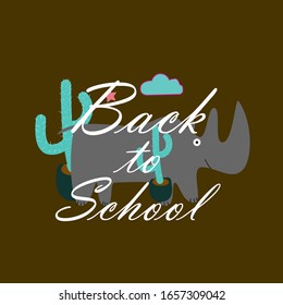 back to school, beautiful greeting card background or template banner with animal theme. vector design illustration
