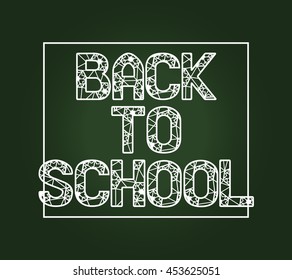 Back to school beautiful stylish greeting card,template for menu,invitation, poster, banner,vector