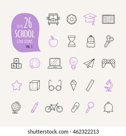 Back to school big set. Welcome back to school.