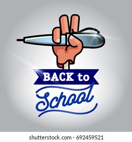 Back to School bl  / Vector Illustration