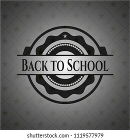 Back to School black emblem
