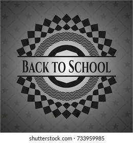 Back to School black emblem