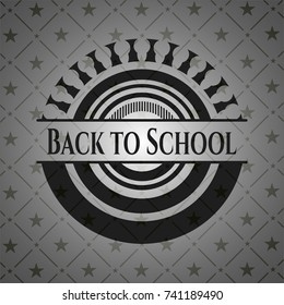 Back to School black emblem