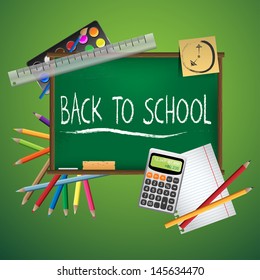 Back to school with blackboard