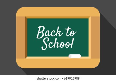 back to school blackboard chalkboard school flat design vector graphic symbol