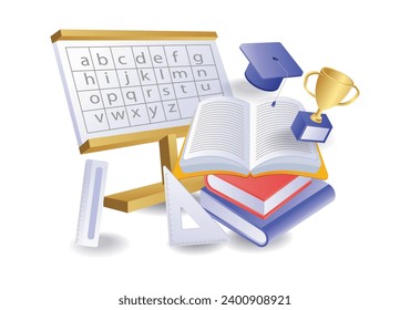 Back to school blackboard concept