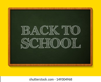 Back to School. Blackboard. Vector eps10
