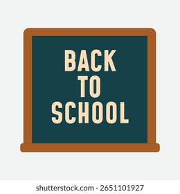 Vector de pizarra de regreso a la escuela: Ilustración vectorial de una pizarra con el texto "REGRESO A LA ESCUELA", perfecto para promociones de educación, aprendizaje y temporada académica