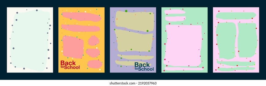 Back to school. Blank template for classroom information of lessons. Template for all purposes.