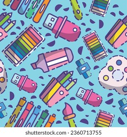 BACK TO SCHOOL BLUE BACKGROUND ICONS