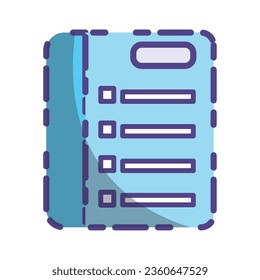 BACK TO SCHOOL BLUE NOTEBOOK ICON