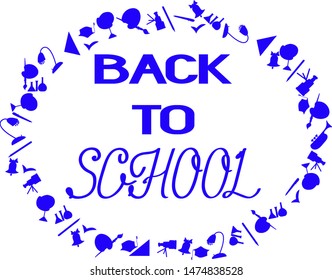 back to school blue sign