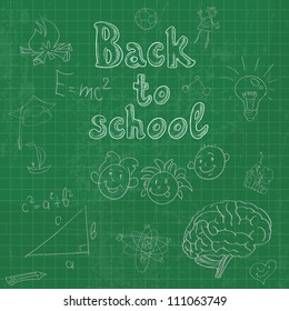 Back to school board doodles background