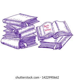 back to school, book doodle