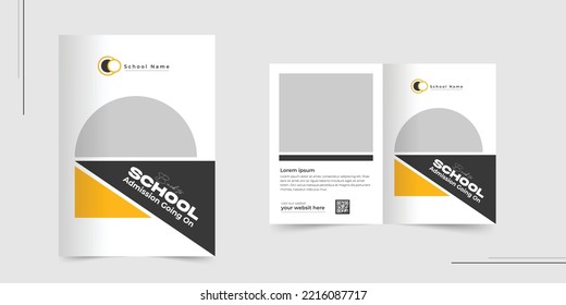 Back to school brochure cover design