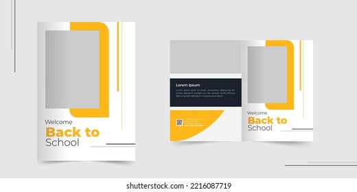 Back to school brochure cover design