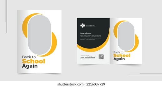 Back to school brochure cover design