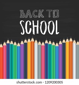 Back to School brochure design with dark background 