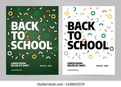 Back to school Brochure design template vector. Flyers report business magazine and minimal poster.