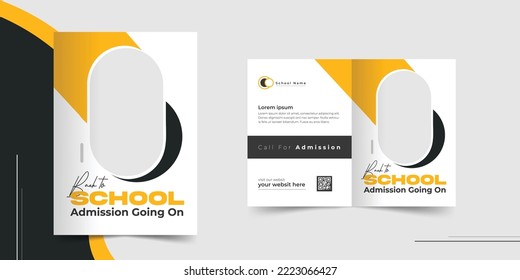 Back to school brochure design template