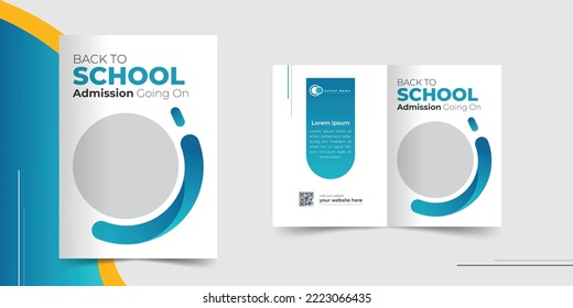 Back to school brochure design template