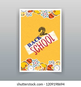 Back to School brochure design vector 