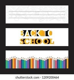 Back to School brochure design vector