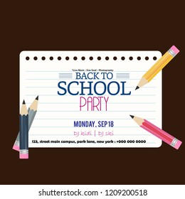 Back to School brochure design vector