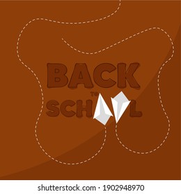 De vuelta a la escuela en el icono animado Brown Backgorund - Vector