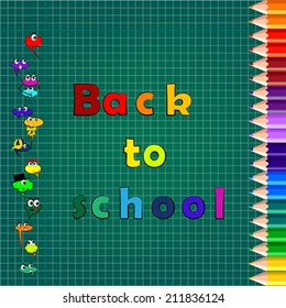 Back to school, bubble characters - social network, vector 