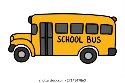 Volver al Arte vectorial de autobús escolar aislado sobre fondo blanco