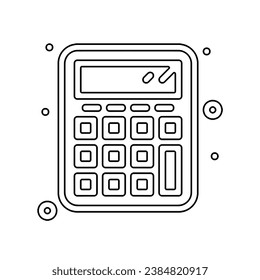Back To School, Calculate, Calculator line icon vector