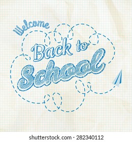 Back to School Calligraphic Design. EPS 10 vector file included