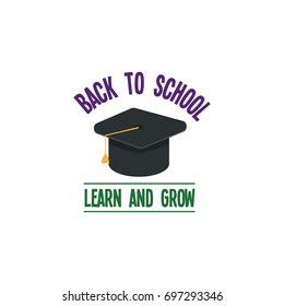 Back to school calligraphic designs label style elements sale clearance vector illustration. Back to school logo template design university banner text.