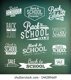 Back To School Calligraphic Designs | Retro Style Elements | Vintage Ornaments | Sale, Clearance | Vector Set