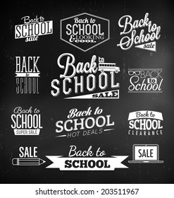Back to School Calligraphic Designs | Retro Style Elements | Vintage Ornaments | Sale, Clearance | Vector Set