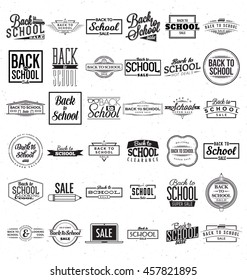 Back to School Calligraphic Designs - Retro Style Elements - Vintage Ornaments - Sale, Clearance Collection - Vector Set