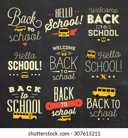 Back to School Calligraphic Designs / Vector Elements