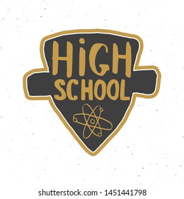 Back to School Calligraphic Lettering. Calligraphy Lettering with School Elements, sketch doodles. Hand Drawn Text Vector illustration .