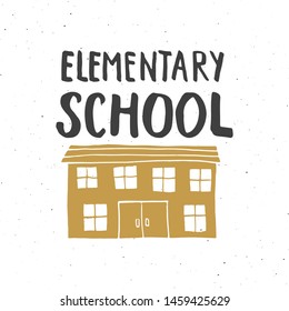 Back to School Calligraphic Lettering. Calligraphy Lettering with School Elements, sketch doodles. Hand Drawn Text Vector illustration .