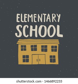 Back to School Calligraphic Lettering. Calligraphy Lettering with School Elements, sketch doodles. Hand Drawn Text Vector illustration .