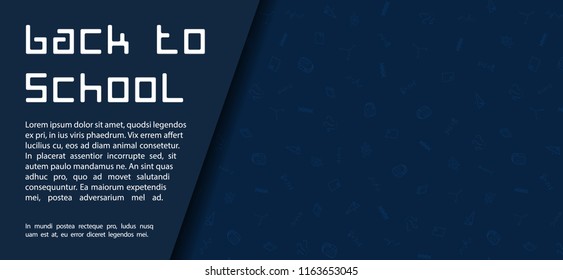 Back to school card background. School shopping. Vector illustration.