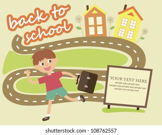 back to  school card design. vector illustration