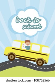 back to  school card design. vector illustration