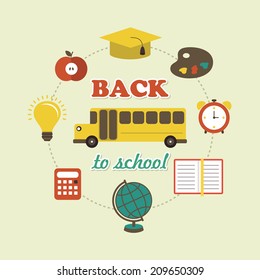 back to school card design. vector illustration
