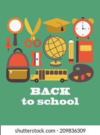 back to school card design. vector illustration