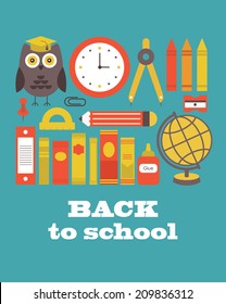 back to school card design. vector illustration